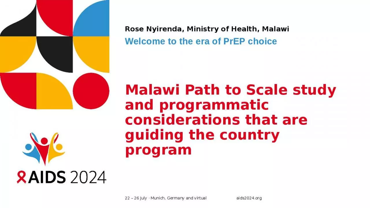 PPT-Malawi Path to Scale study and programmatic considerations that are guiding the country