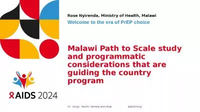 Malawi Path to Scale study and programmatic considerations that are guiding the country