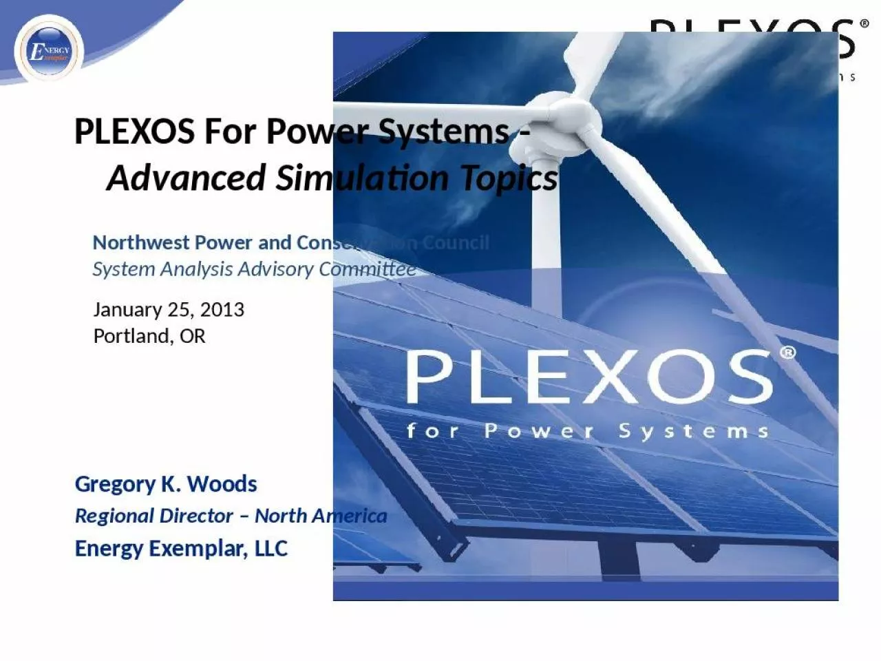 PPT-PLEXOS For Power Systems - Advanced Simulation Topics