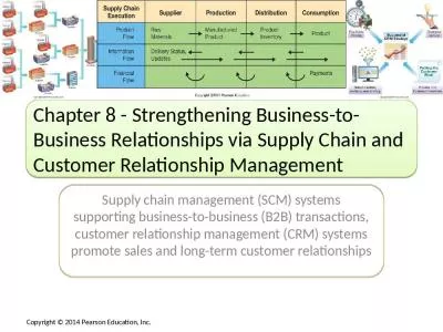 Chapter 8 - Strengthening Business-to-Business Relationships via Supply Chain and Customer