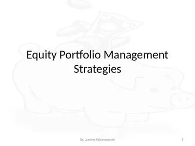 Equity Portfolio Management Strategies