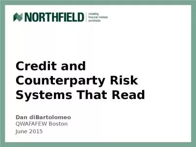 Credit and Counterparty Risk Systems That Read