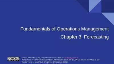 Fundamentals of Operations Management