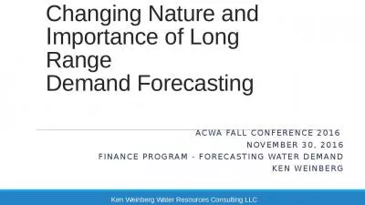 Changing Nature and Importance of Long Range Demand Forecasting