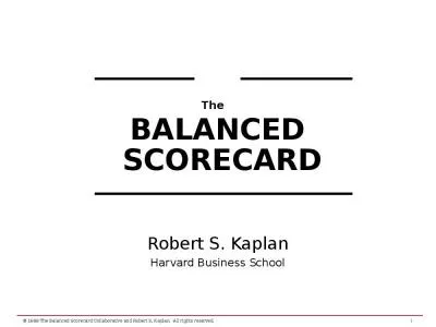 The  BALANCED  SCORECARD