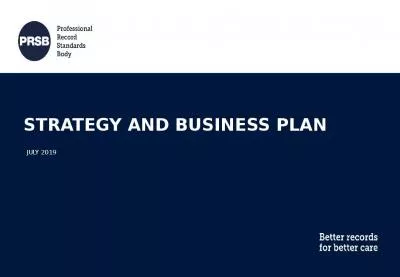 Strategy and business plan