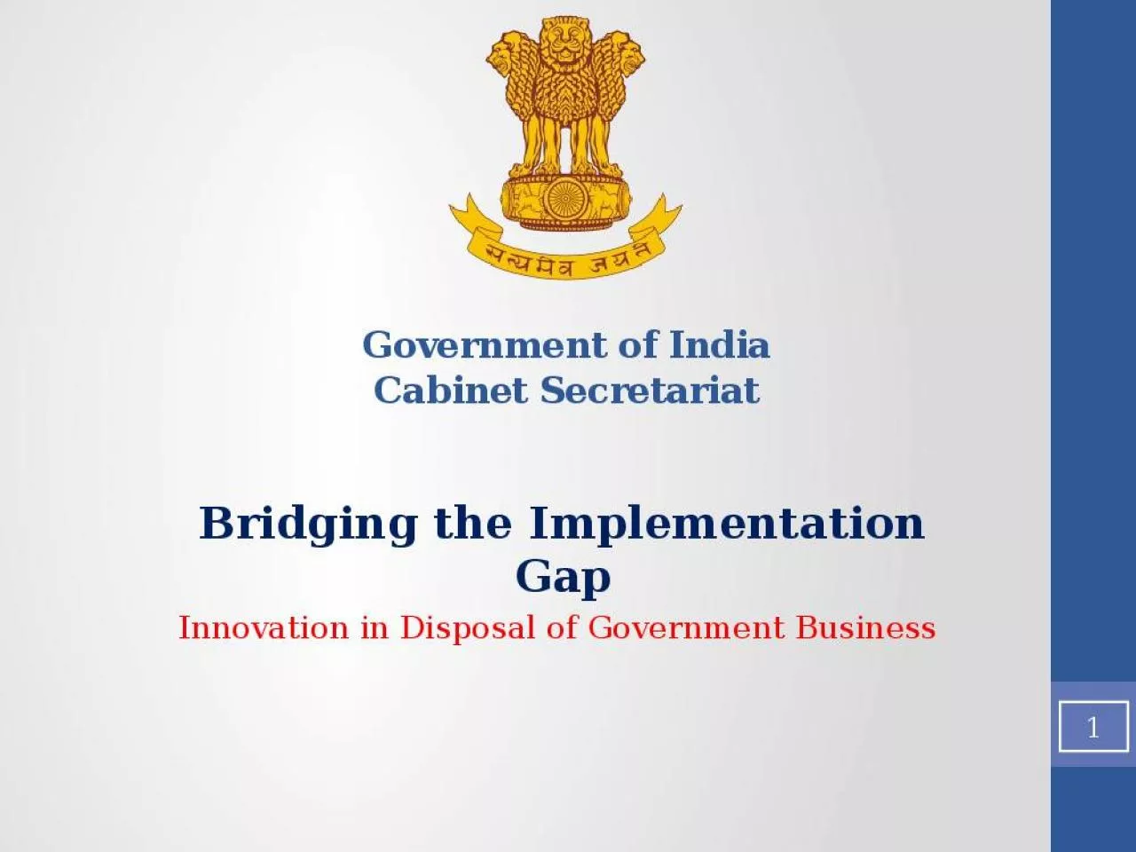 PPT-Government of India Cabinet Secretariat