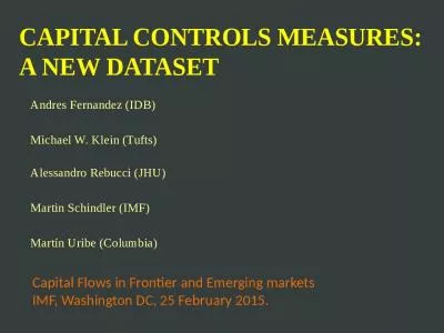 Capital Controls Measures: A New Dataset