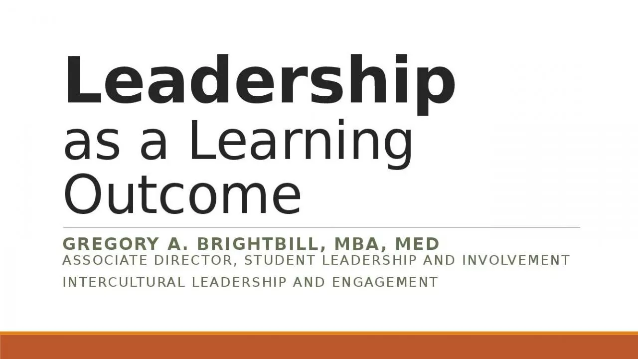 PPT-Leadership as a Learning Outcome