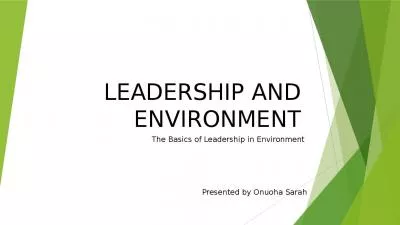 LEADERSHIP AND ENVIRONMENT