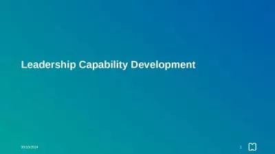 Leadership Capability Development