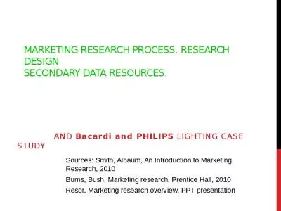 MARKETING RESEARCH PROCESS. RESEARCH DESIGN SECONDARY DATA RESOURCES.