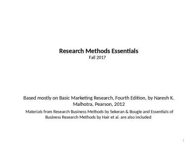 Research Methods Essentials Fall 2017