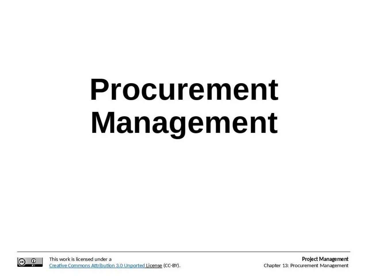 PPT-Procurement Management