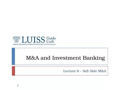 M&A and Investment Banking