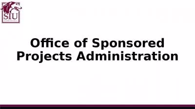 Office of Sponsored Projects Administration