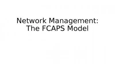 Network Management: The FCAPS Model