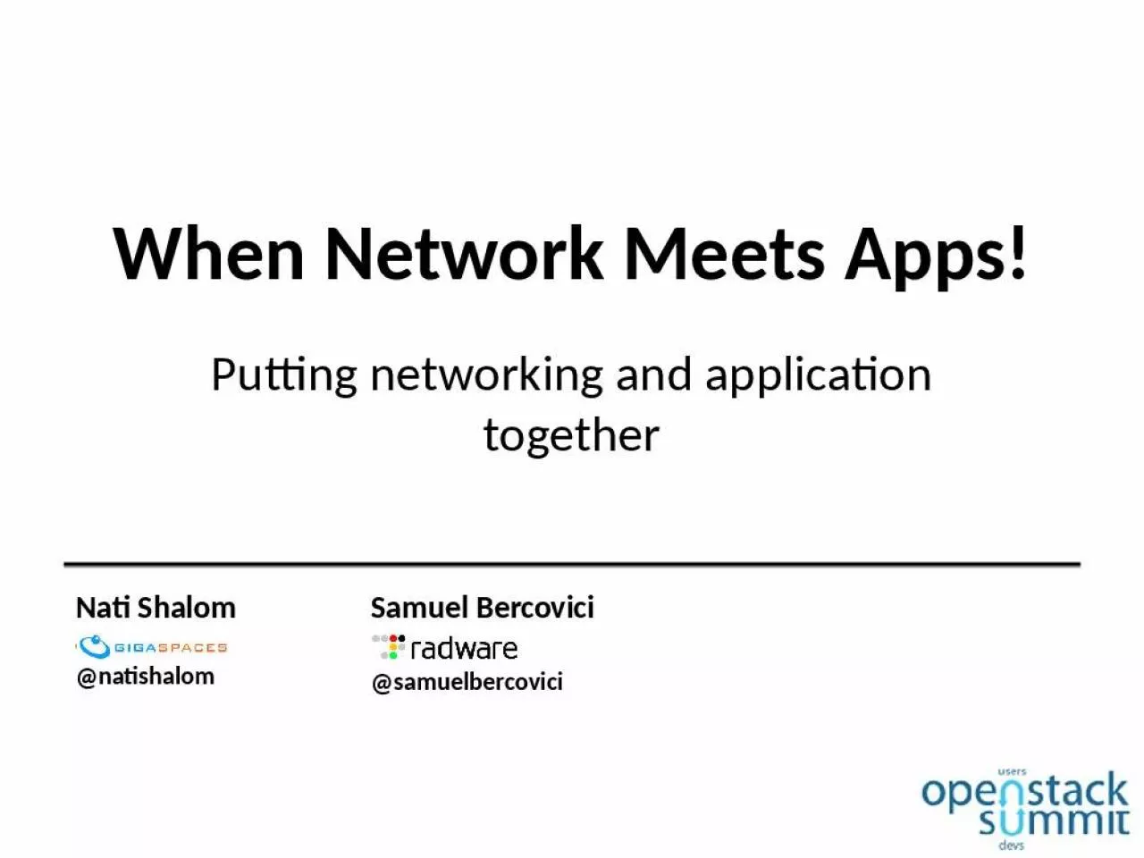 PPT-When Network Meets Apps!