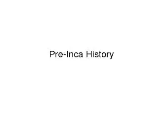 Pre-Inca History