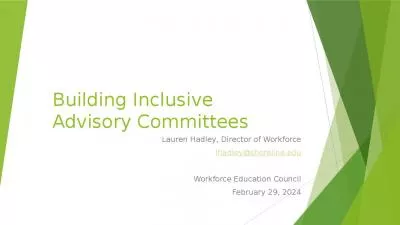 Building Inclusive  Advisory Committees