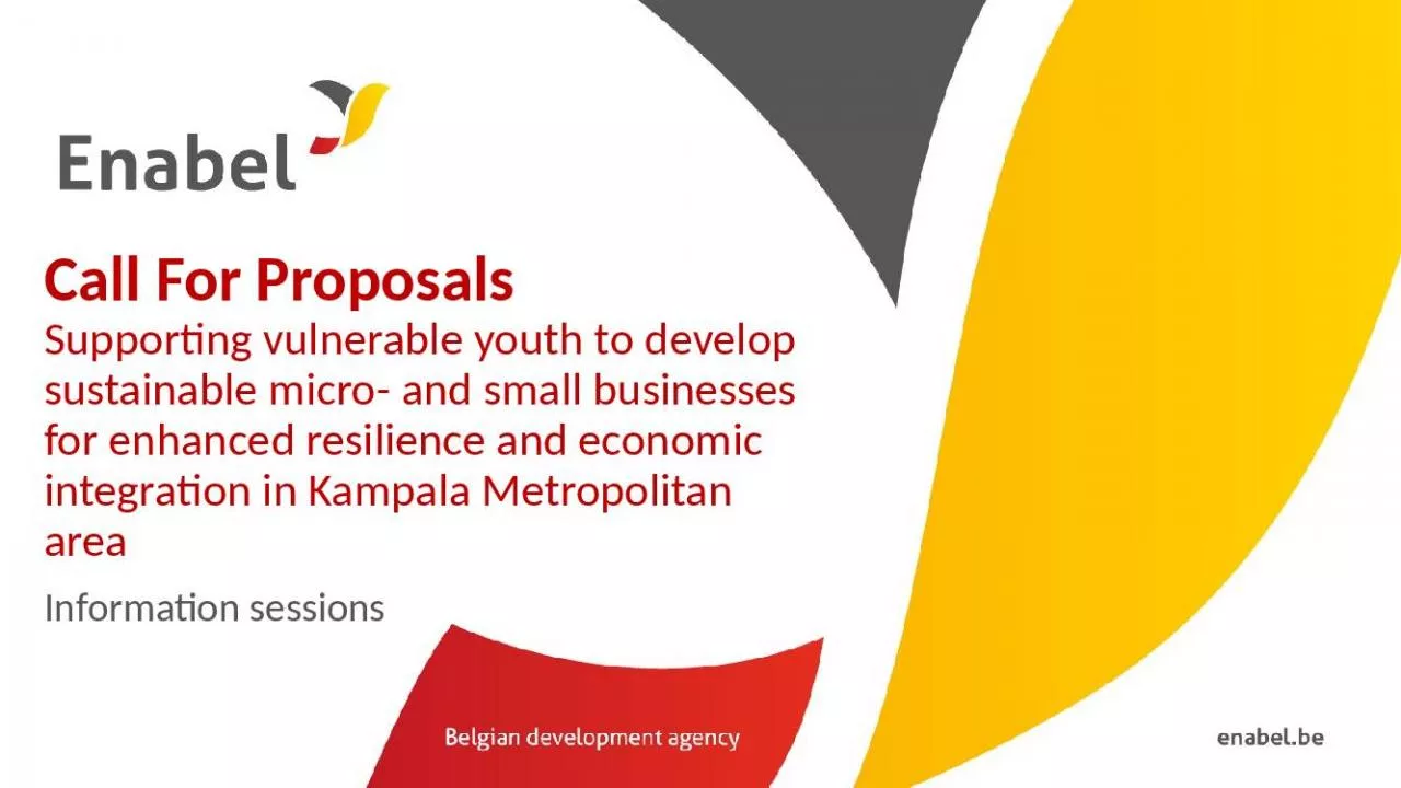 PPT-Call For Proposals Supporting vulnerable youth to develop sustainable micro- and small