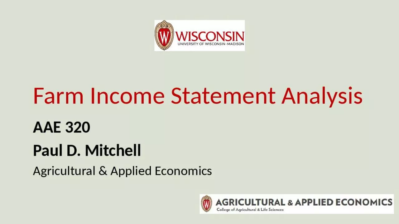 PPT-Farm Income Statement Analysis