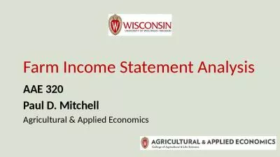 Farm Income Statement Analysis