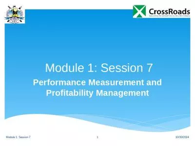 Module 1: Session 7