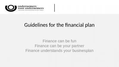 Guidelines for the financial plan