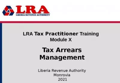 LRA Tax Practitioner Training Module X