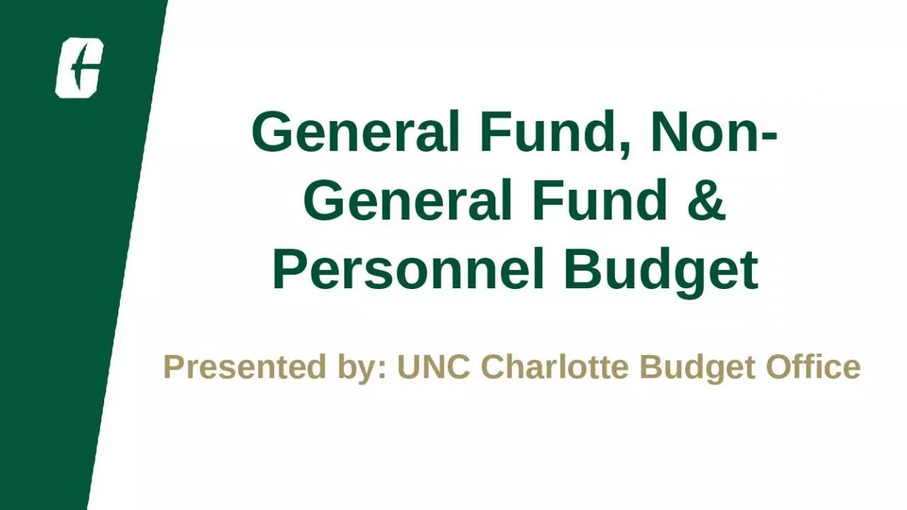 PPT-General Fund, Non-General Fund & Personnel Budget