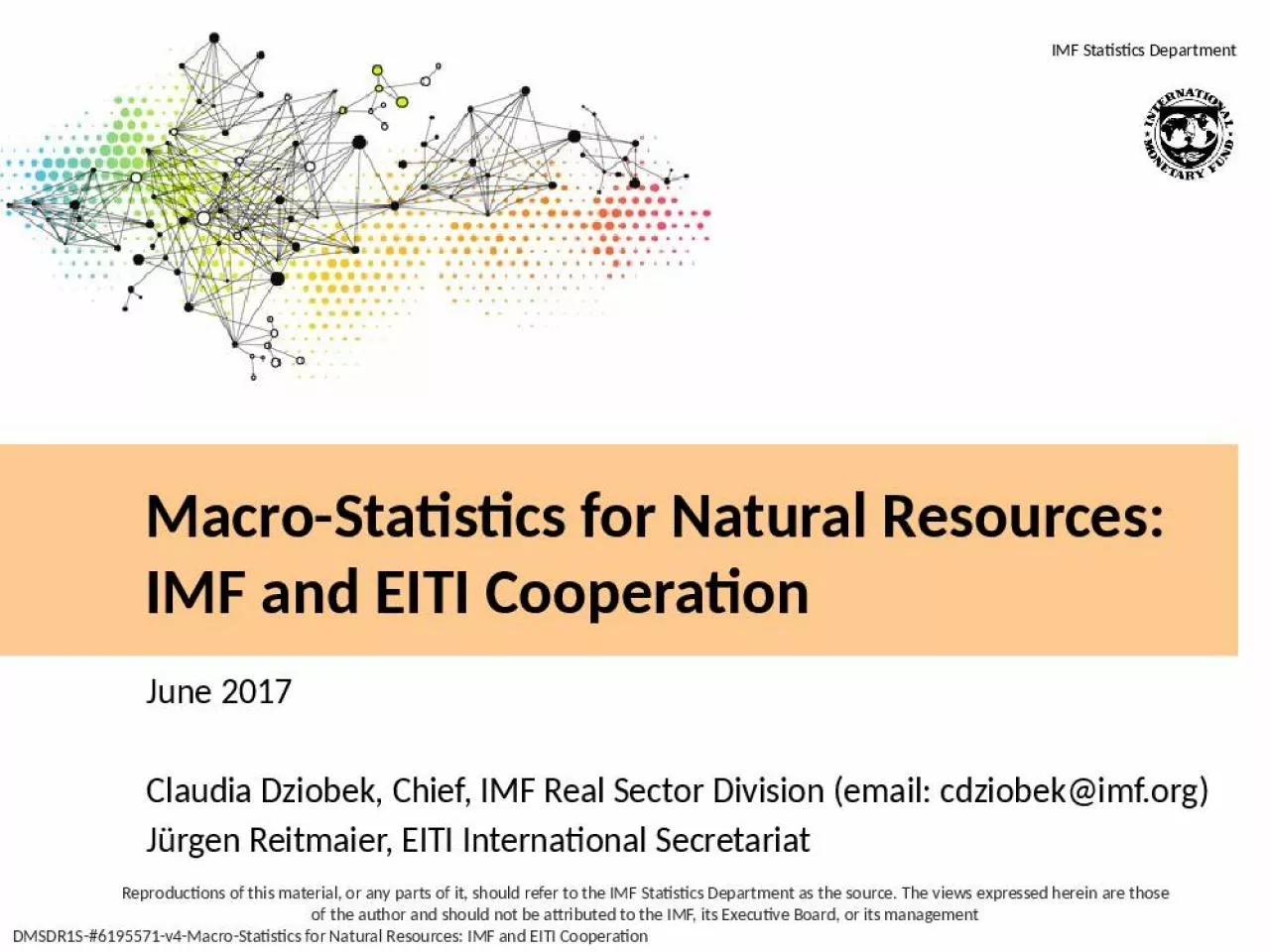 PPT-Macro-Statistics for Natural Resources: IMF and EITI Cooperation