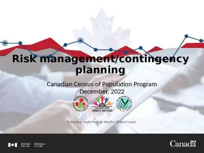 Risk management/contingency planning