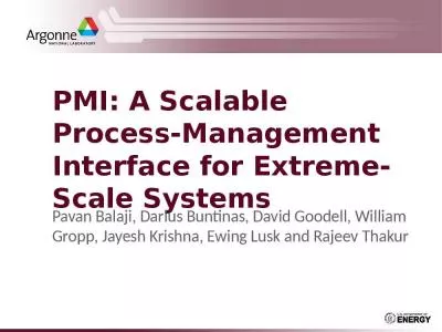 PMI: A Scalable Process-Management Interface for Extreme-Scale Systems