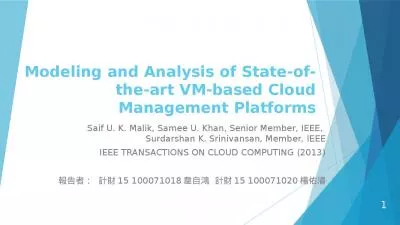 Modeling and Analysis of State-of-the-art VM-based Cloud Management Platforms