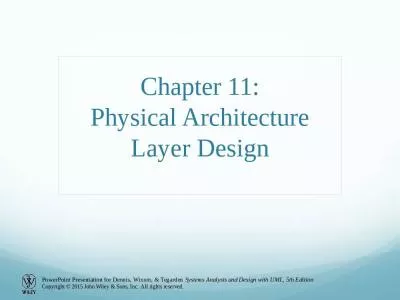 Chapter 11: Physical Architecture Layer Design