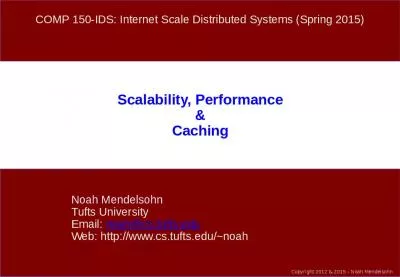 Scalability, Performance & Caching