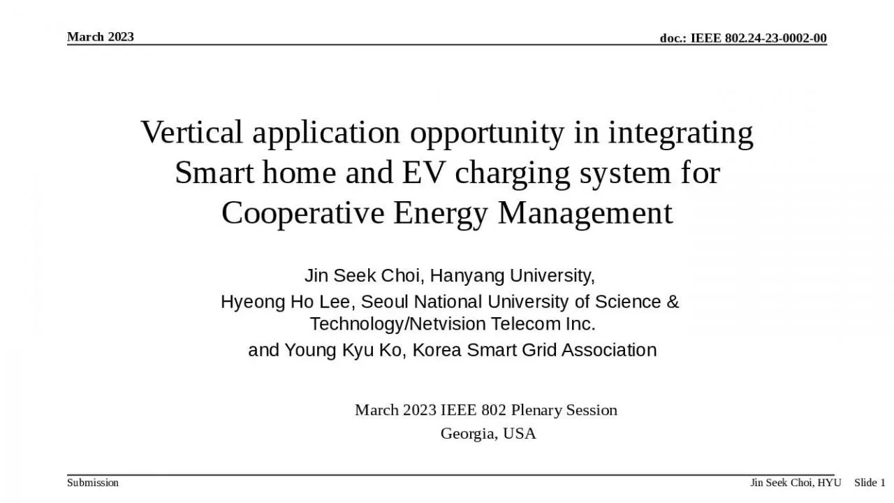 PPT-Vertical application opportunity in integrating Smart home and EV charging system for