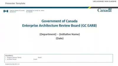 Government of Canada Enterprise Architecture Review Board (GC EARB)