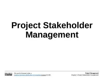 Project Stakeholder Management