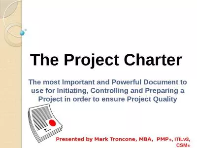 The Project Charter