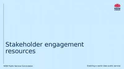 Stakeholder engagement resources