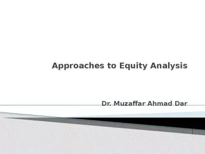 Approaches to Equity Analysis