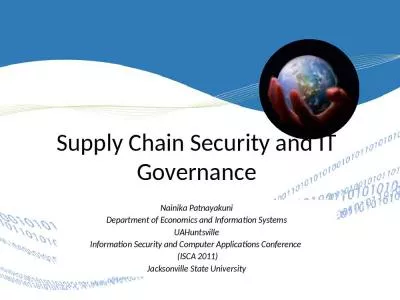 Supply Chain Security and IT Governance