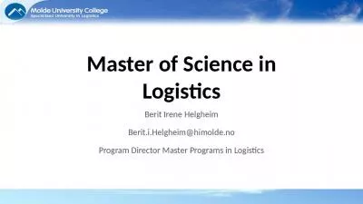 Master of Science in Logistics