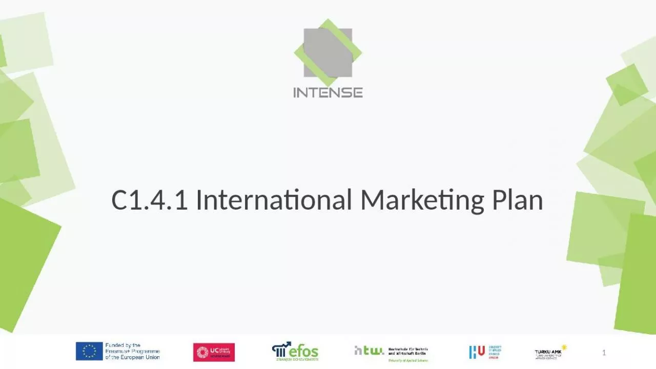 PPT-C1.4.1 International Marketing Plan