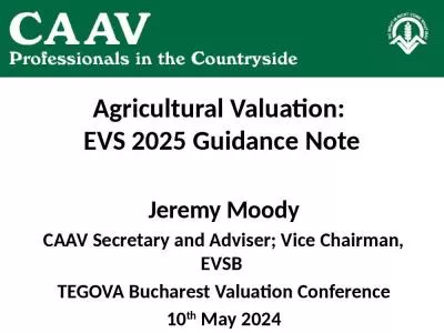 Agricultural Valuation:  EVS 2025 Guidance Note