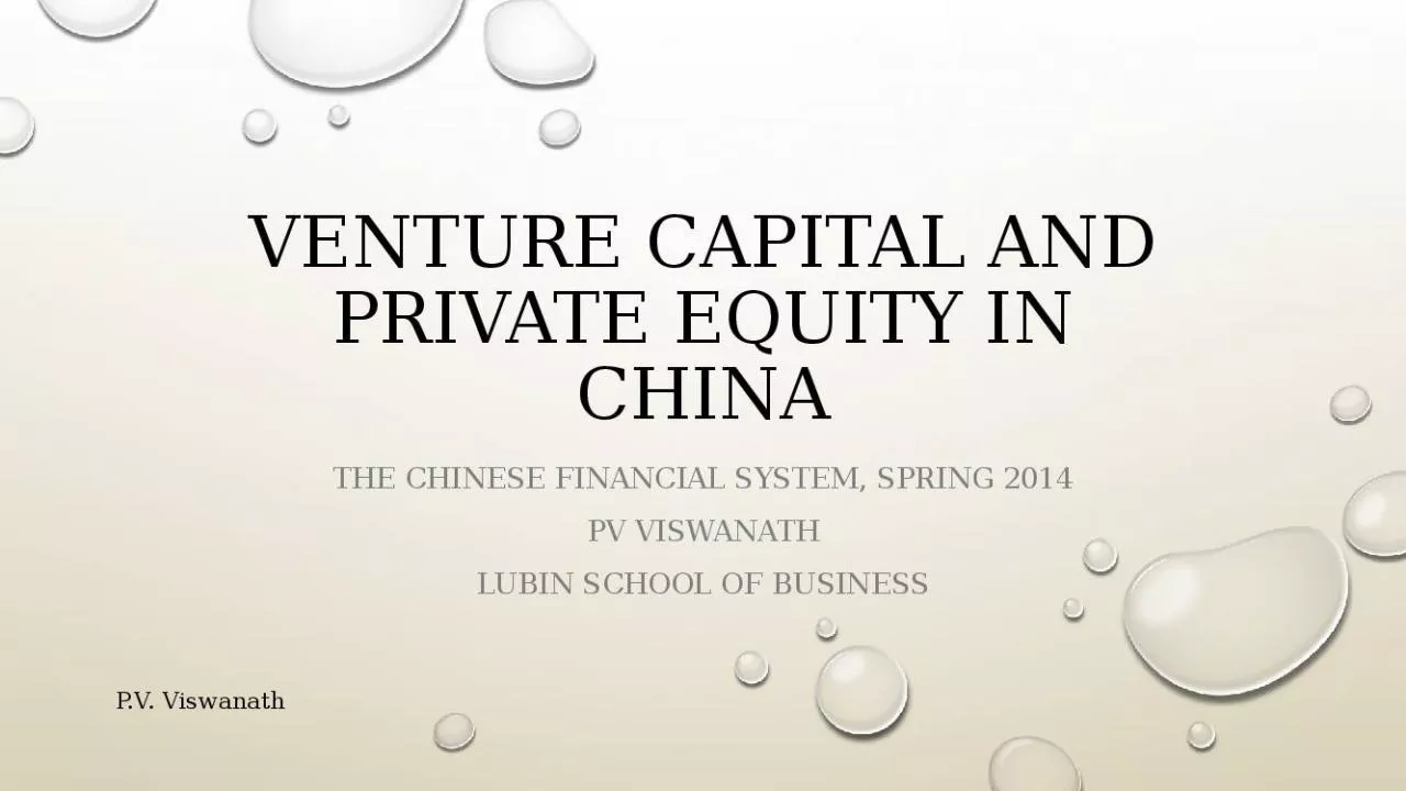 PPT-Venture capital and private Equity in china