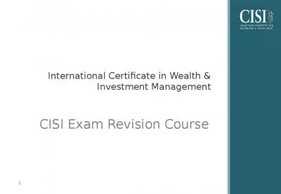 International Certificate in Wealth & Investment Management