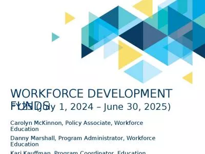 Workforce Development Funds